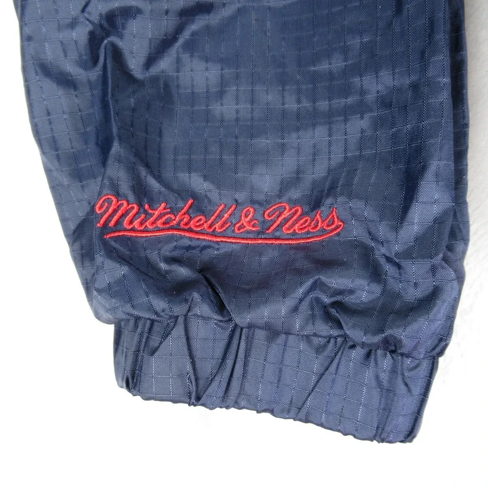 Boston Red Sox Jacket Mens Small Mitchell & Ness Blue Full Zip Wind Rain Ripstop